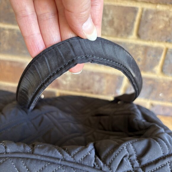 Vera Bradley Black Quilted Shoulder Bag Tote Purse Satchel READ DETAILS - Picture 15 of 16